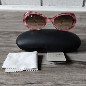Pagani Eyewear Red White Checkered Sunglasses